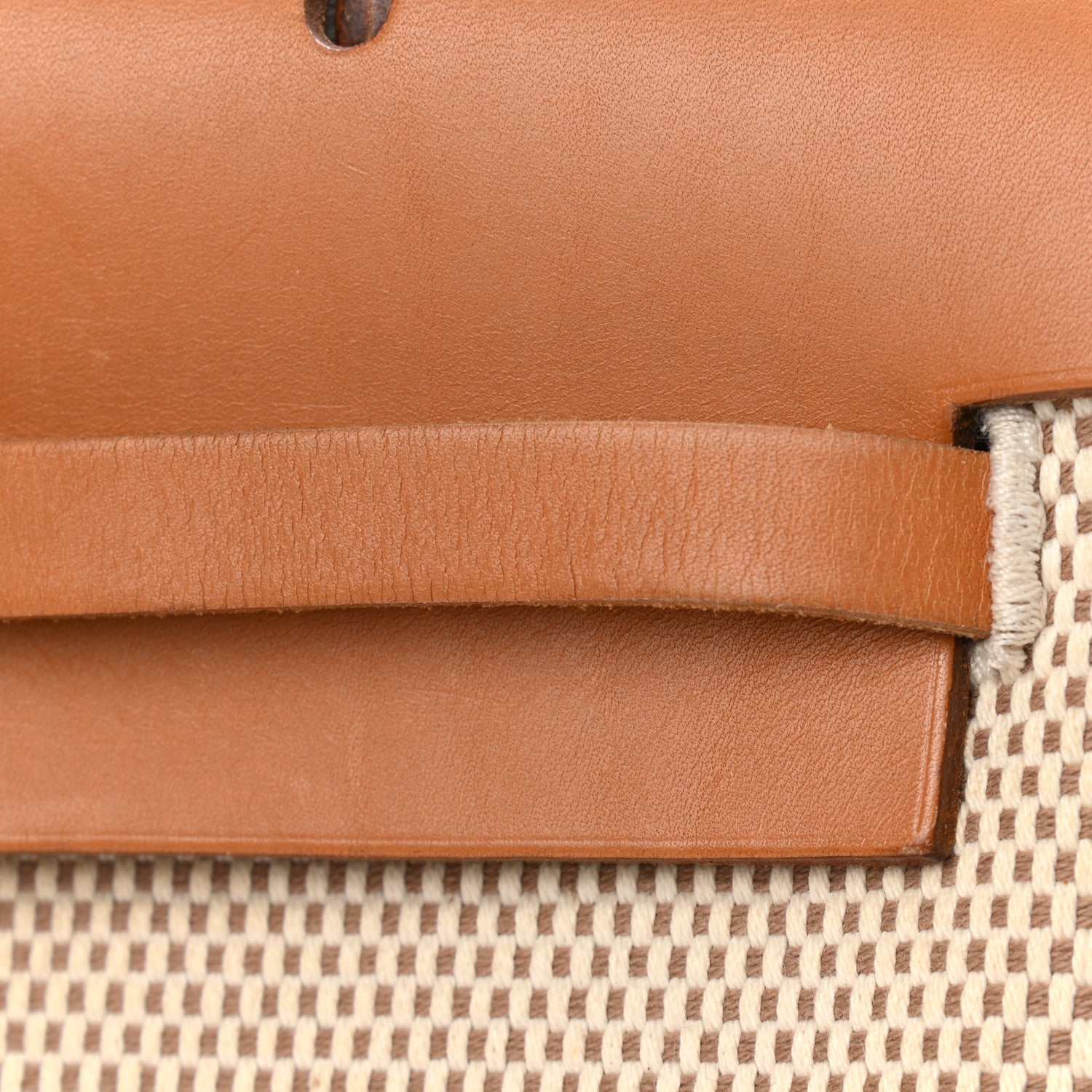 Hermes Toile Vache Calfskin Herbag 30 PM Backpack Natural 19 of 20