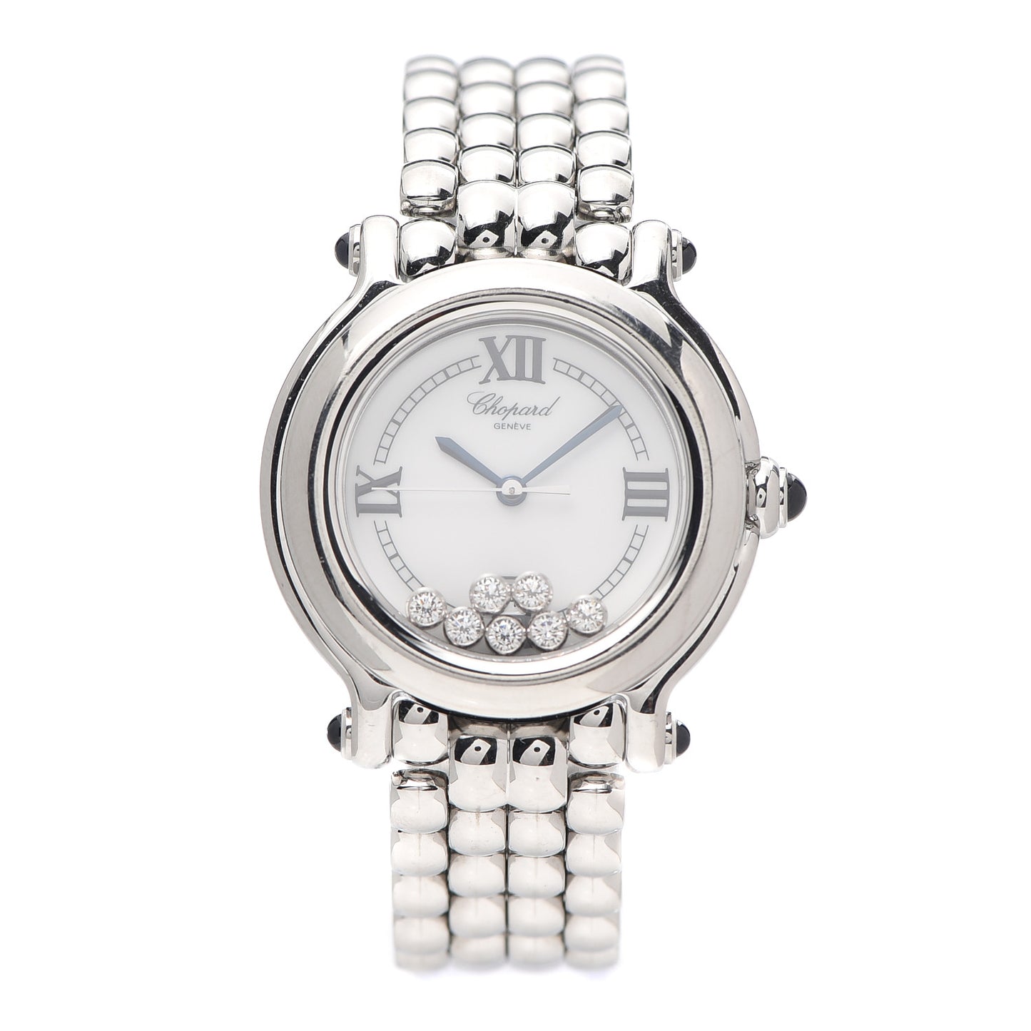 Stainless Steel 7 Diamond 32mm Happy Sport Quartz Watch