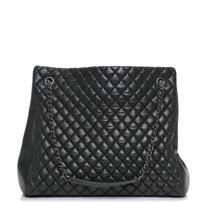 Chanel Iridescent Calfskin Quilted New Bubble North South Tote Dark Grey 1 of 9