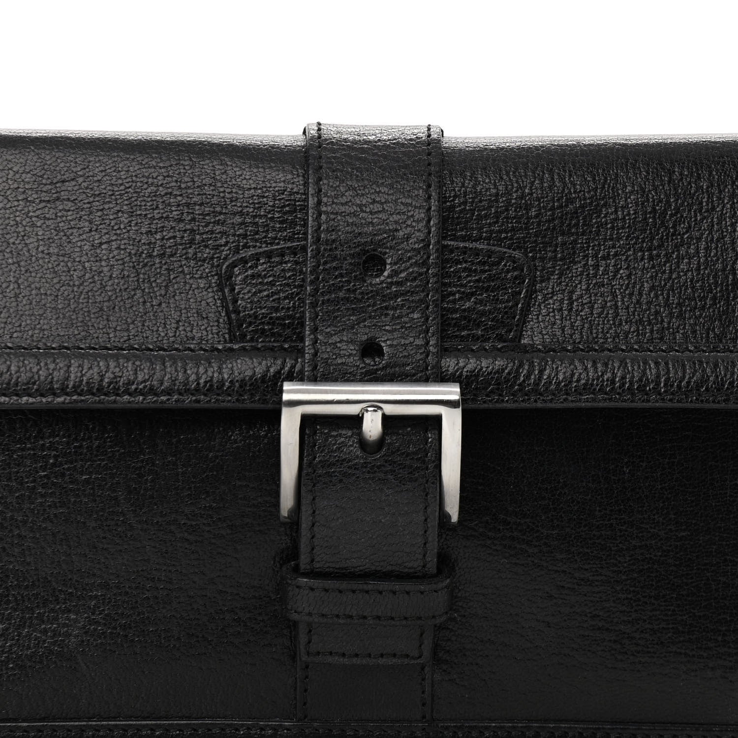 Prada Goatskin Flap Bag Black 7 of 10