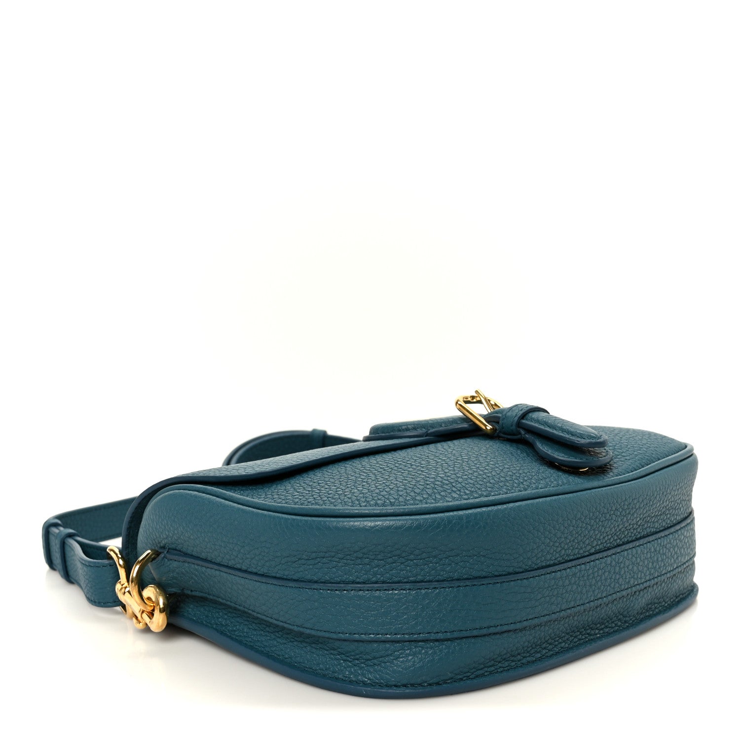 Christian Dior Grained Calfskin Medium Bobby Flap Steel Blue 4 of 10