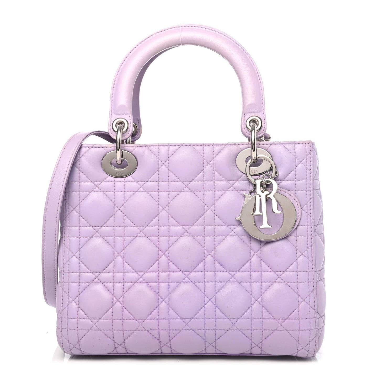 Lambskin Cannage Medium Lady Dior Purple
