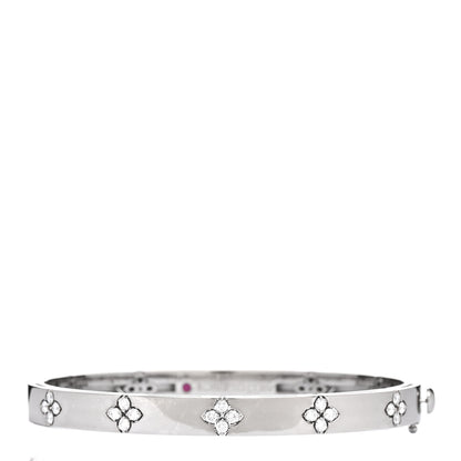 Roberto Coin 18K White Gold Diamond Medium Love in Verona Bangle Bracelet 1 of 3
