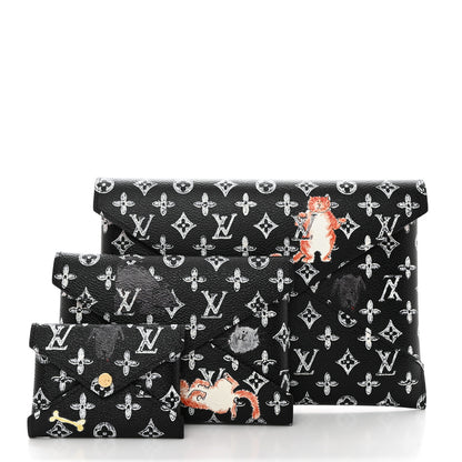 Louis Vuitton Catogram Kirigami Pochette Set Black 1 of 16