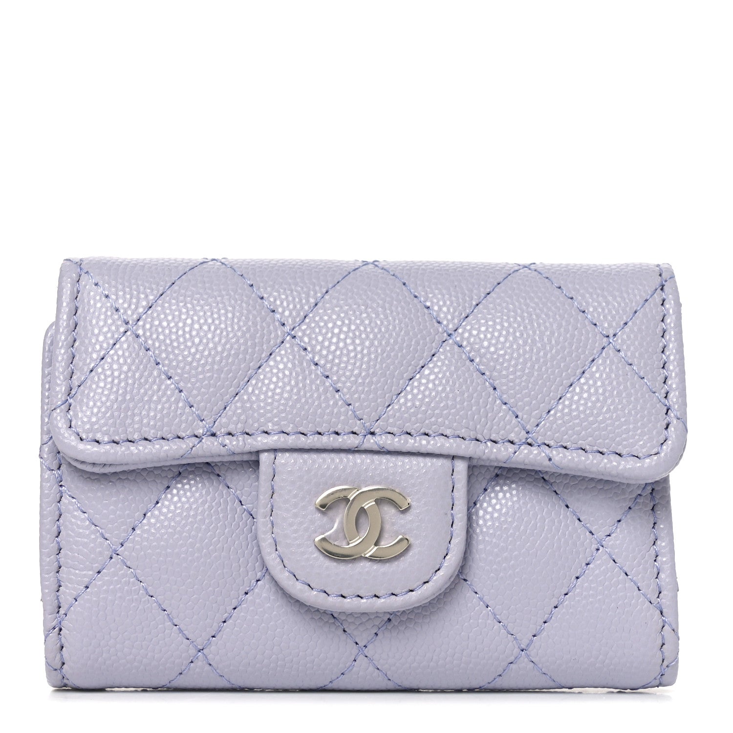 Chanel Caviar Quilted Classic 4 Key Holder Wallet Light Purple 1 of 9