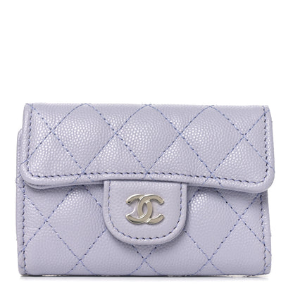 Chanel Caviar Quilted Classic 4 Key Holder Wallet Light Purple 1 of 9