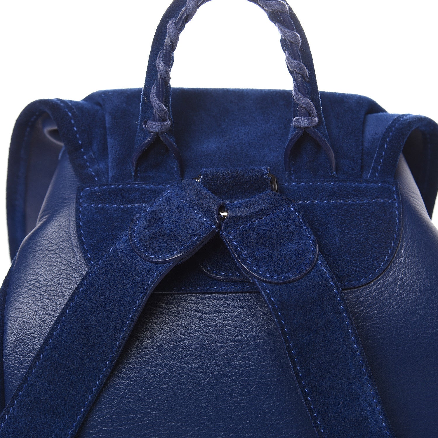 Balenciaga Baby Daim Suede Classic Hardware Traveler Backpack Bleu Pacifique 8 of 13