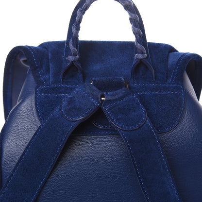 Balenciaga Baby Daim Suede Classic Hardware Traveler Backpack Bleu Pacifique 8 of 13