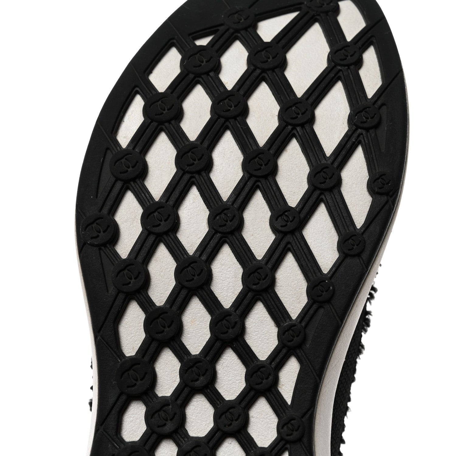 Chanel Fabric Logo Sneakers 35.5 Navy Black 8 of 9
