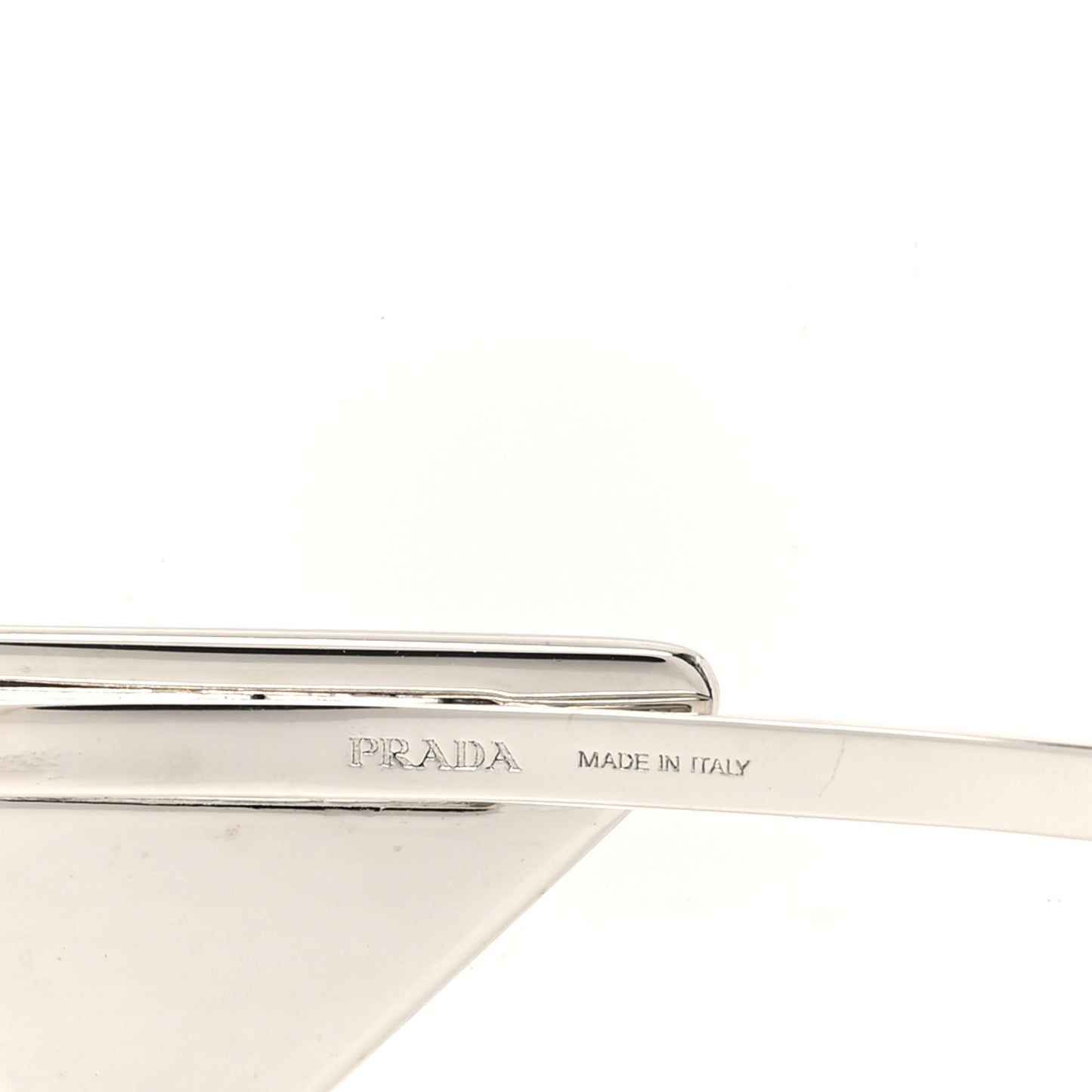 Metal Triangle Logo Hair Clip Black