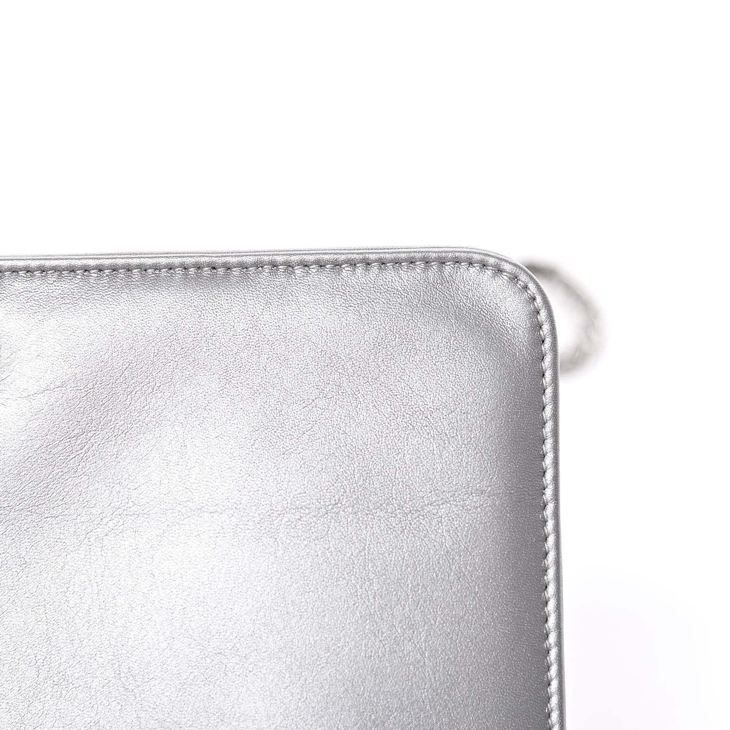 Chanel Patent Strass Wallet On Chain WOC Silver 11 of 16