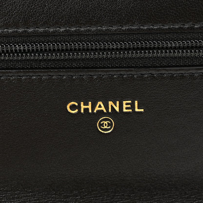 Chanel Lambskin Quilted Chanel 19 Wallet On Chain WOC Black 7 of 12