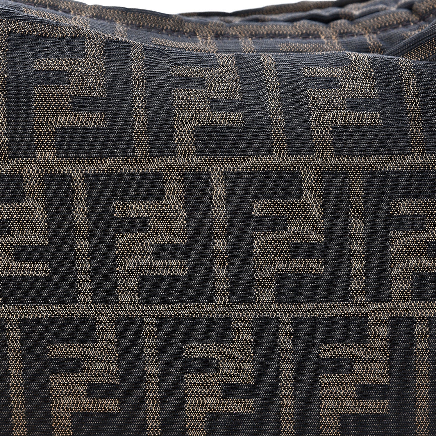 Fendi Zucca Laminated Vachetta Small Chef Hobo Tobacco Bronzo 10 of 13