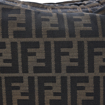 Fendi Zucca Laminated Vachetta Small Chef Hobo Tobacco Bronzo 10 of 13