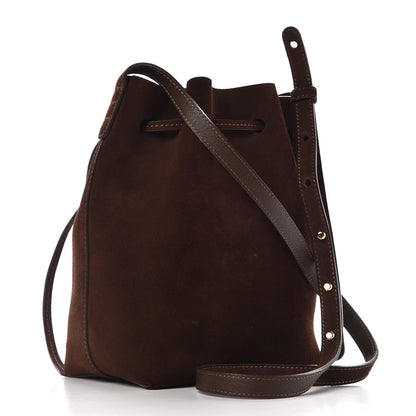 Mansur Gavriel Suede Mini Bucket Bag Chocolate 3 of 7