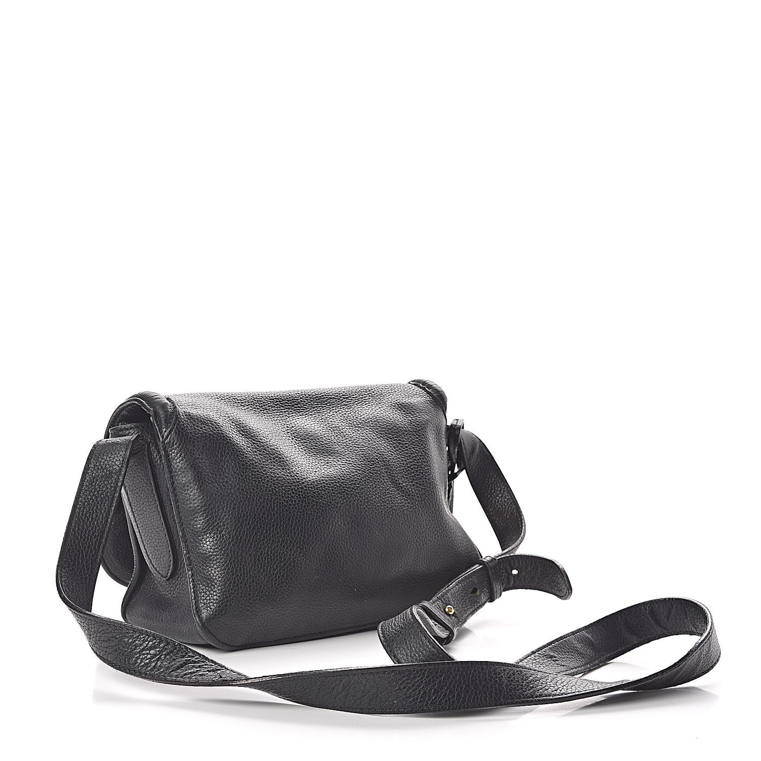 Alexander McQueen Grained Calfskin Padlock Crossbody Bag Black 3 of 13