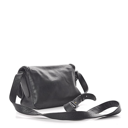Alexander McQueen Grained Calfskin Padlock Crossbody Bag Black 3 of 13