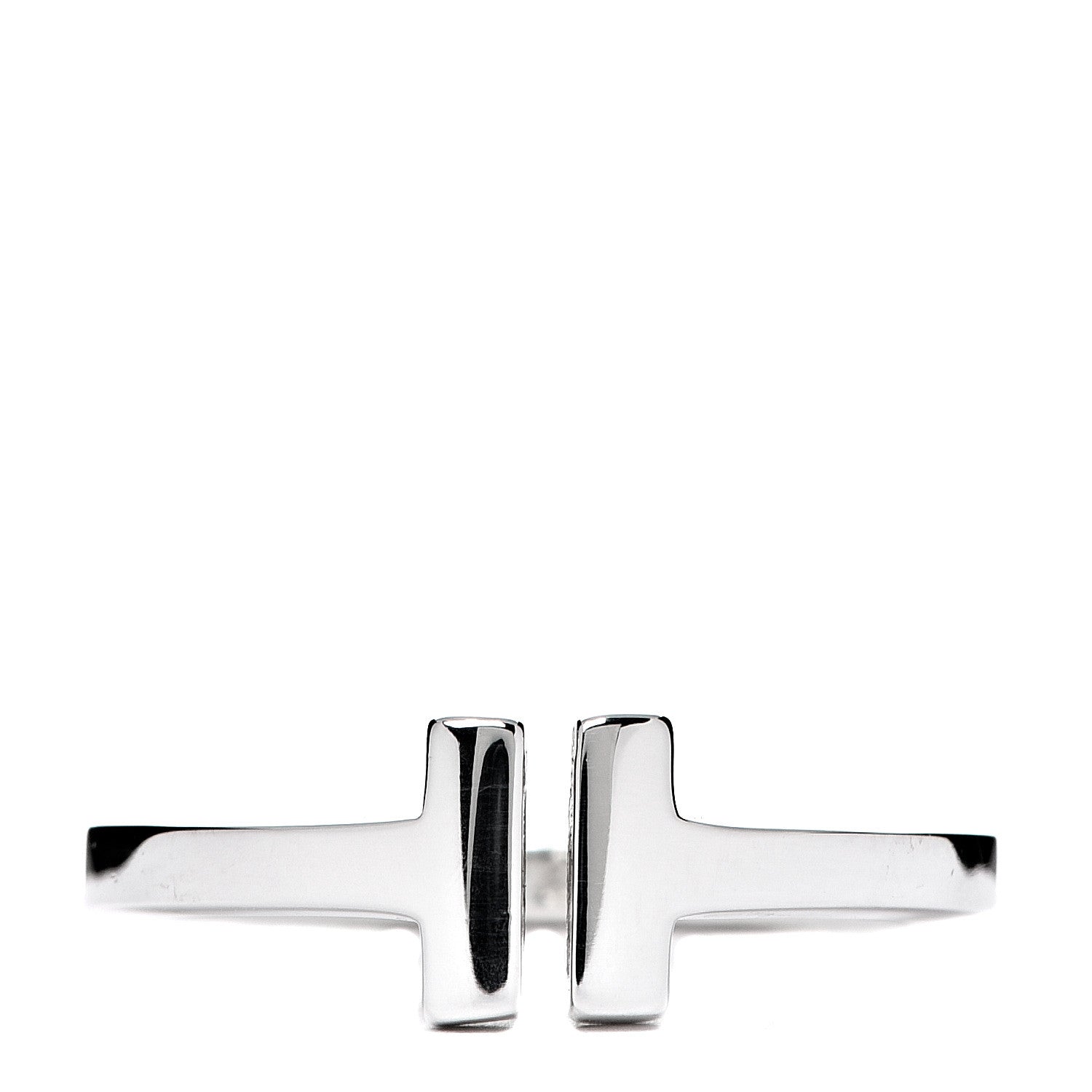Tiffany Sterling Silver T Square Ring 54 6.75 1 of 5