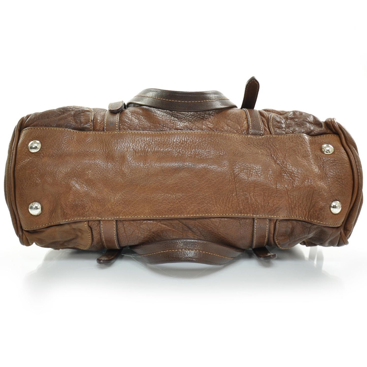 Washed Buffalo Leather Frame Bag Cocoa