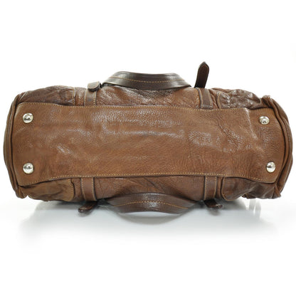 Prada Washed Buffalo Leather Frame Bag Cocoa 5 of 9
