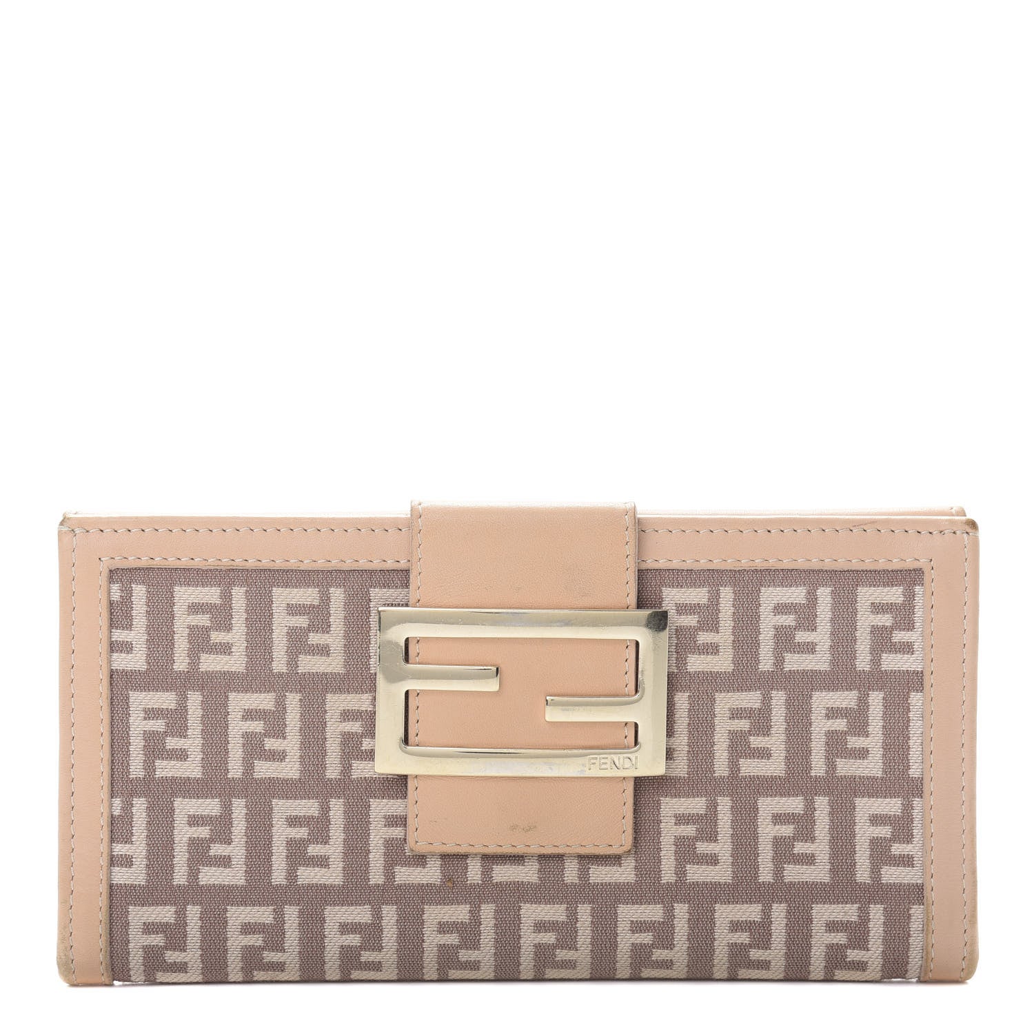Fendi Zucchino Vitello Continental Wallet Cipria Teint Cipria 1 of 14