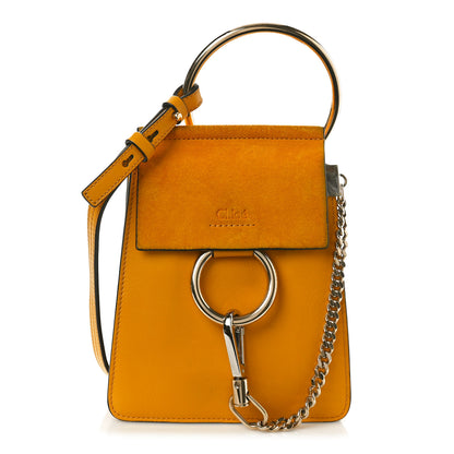 Chloe Suede Calfskin Mini Faye Bracelet Bag Sunflower 2 of 14