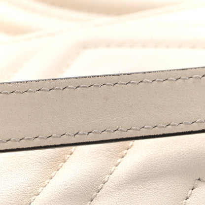 Gucci Calfskin Matelasse Small GG Marmont Shoulder Bag White 13 of 15