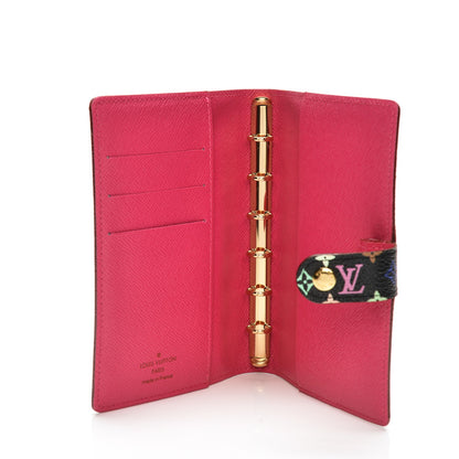 Louis Vuitton Monogram Multicolor Small Ring Agenda Cover Black Grenade 5 of 6