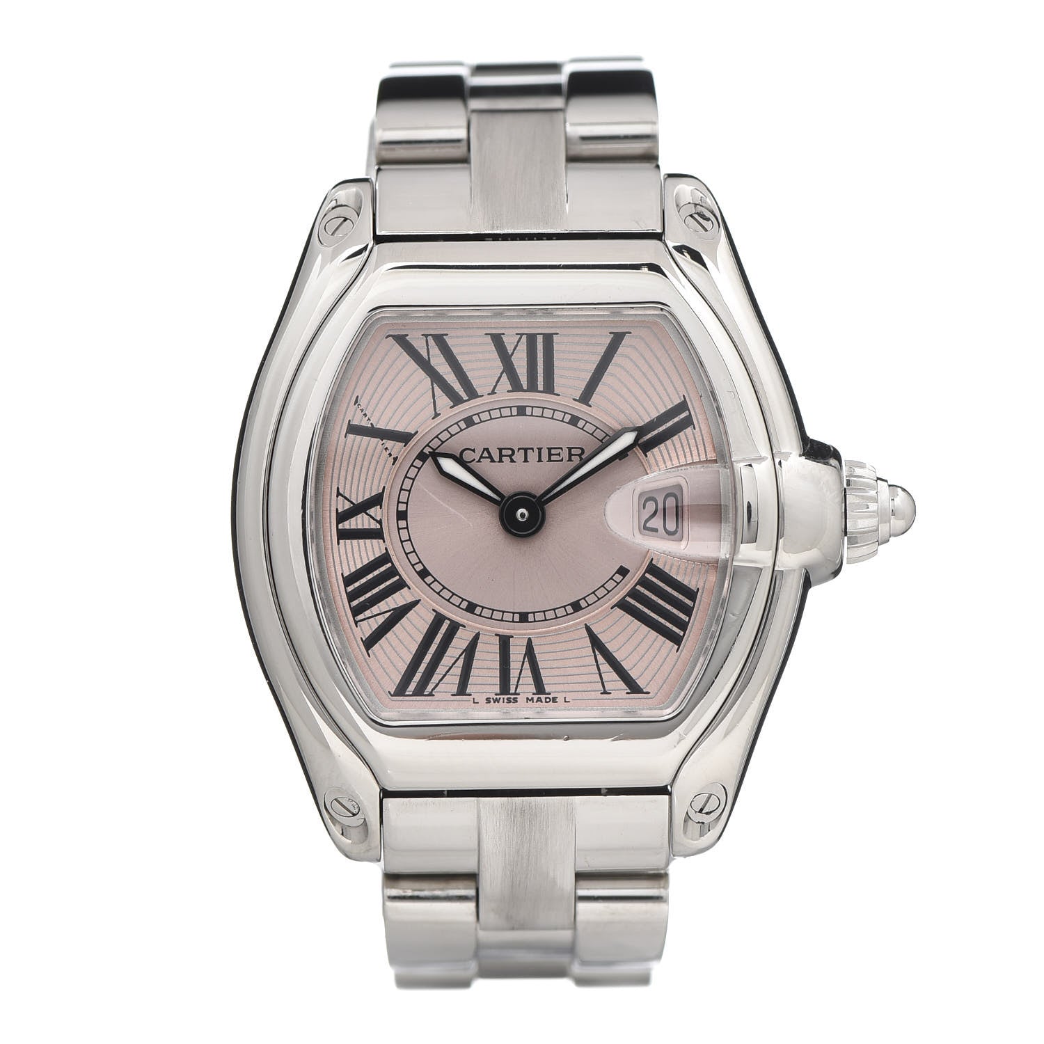 Cartier Stainless Steel 31mm Roadster Quartz Watch Pink 1 of 7