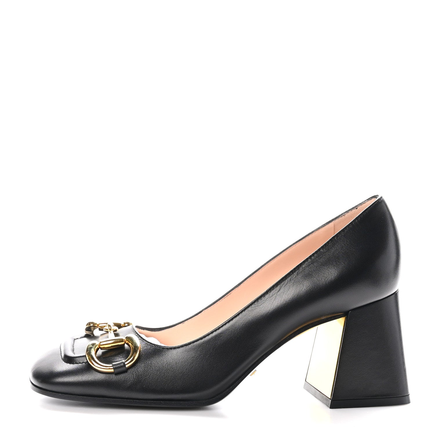 Gucci Malaga Kid Horsebit 75mm Pumps 37 Black 1 of 9