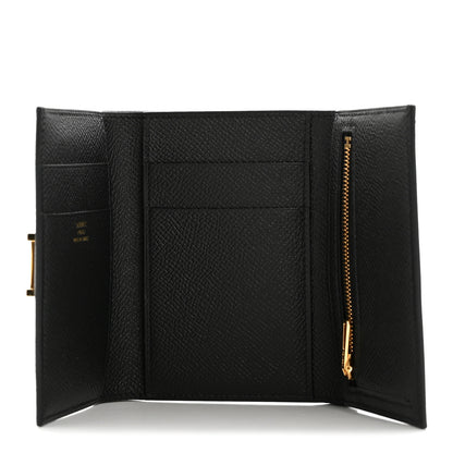 Hermes Epsom Tri-Fold Compact Bearn Wallet Black 5 of 10