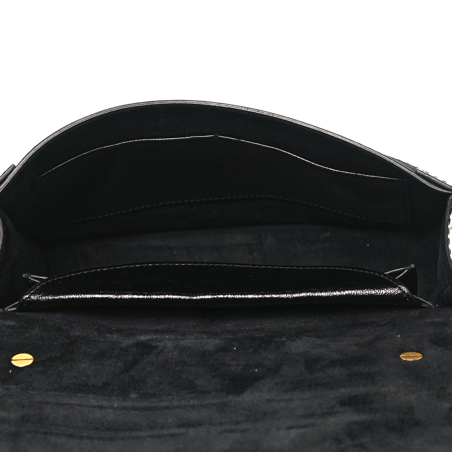 Christian Dior Crinkled Patent Lambskin Dio(r)evolution Top Handle Flap Bag Black 6 of 17