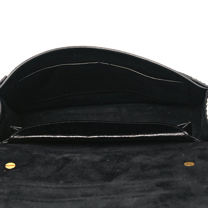 Christian Dior Crinkled Patent Lambskin Dio(r)evolution Top Handle Flap Bag Black 6 of 17