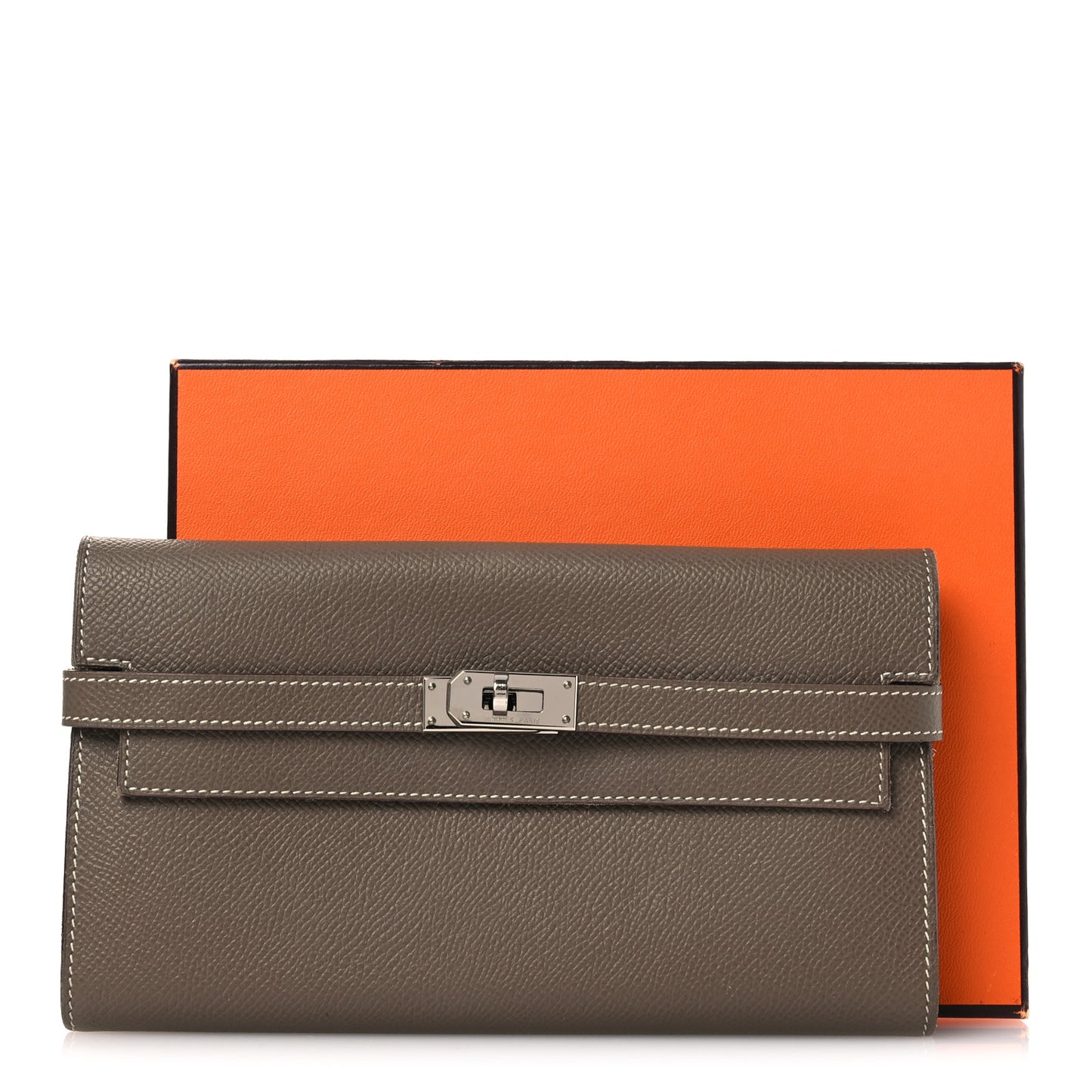 Epsom Kelly Longue Wallet Etoupe