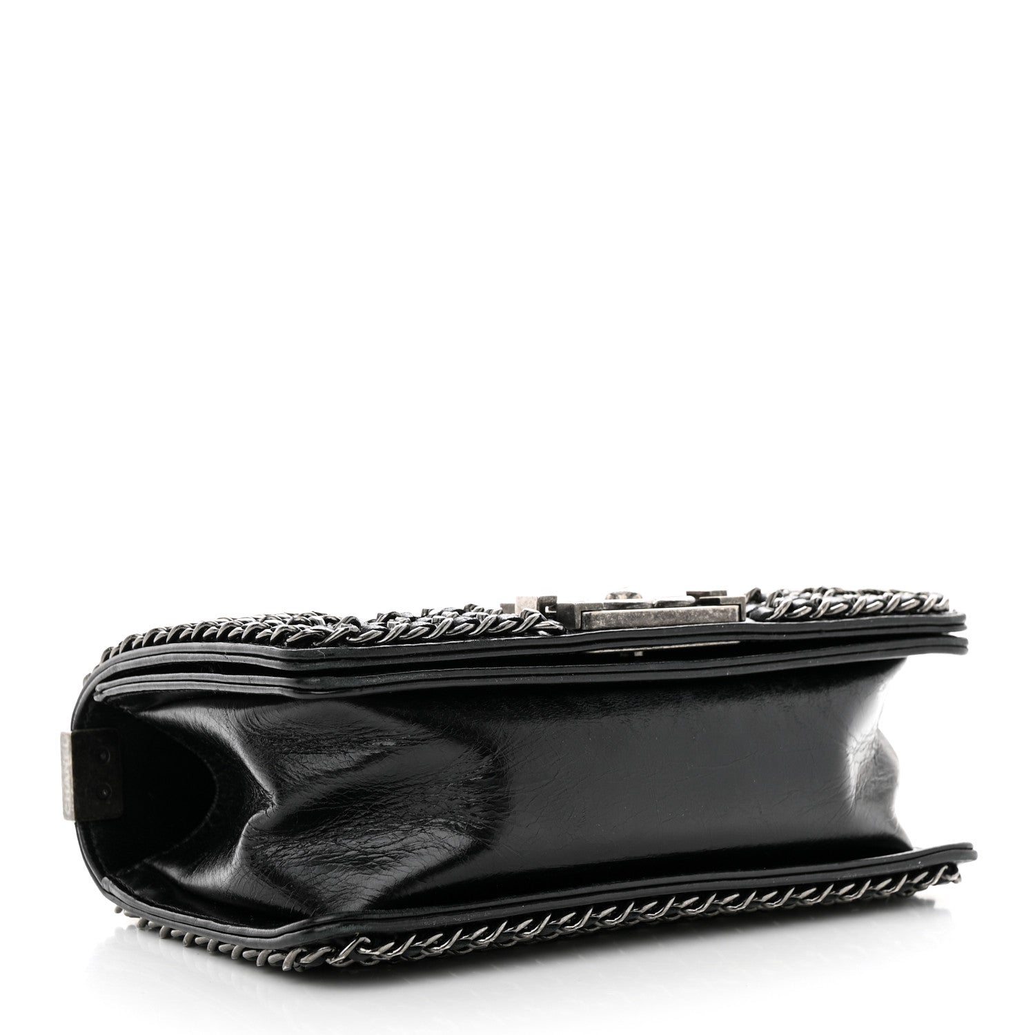 Chanel Glazed Calfskin Quilted Small Boy Chained Flap Black 4 of 10