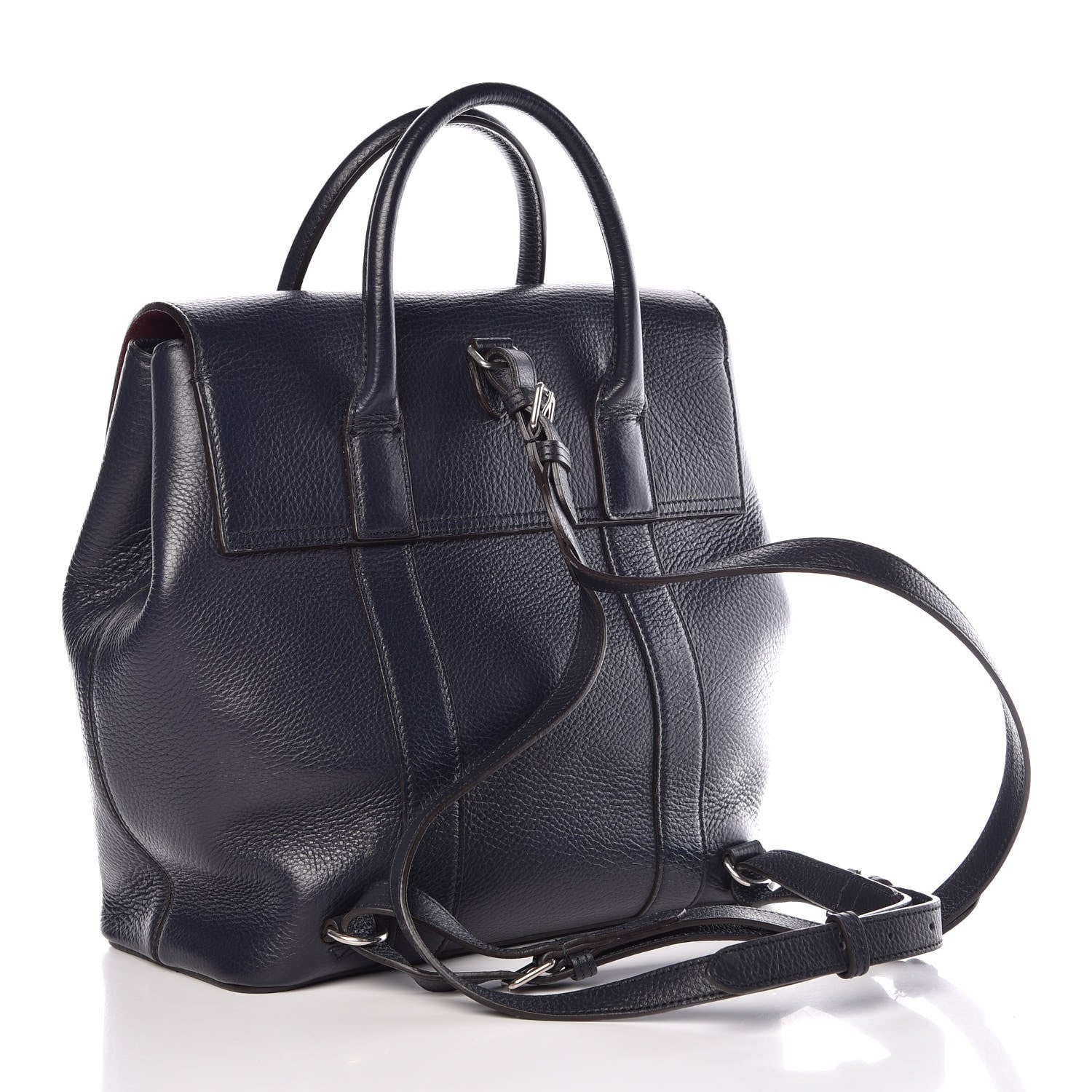 Mulberry Classic Grain Calfskin Small Bayswater Backpack Midnight Blue 3 of 14