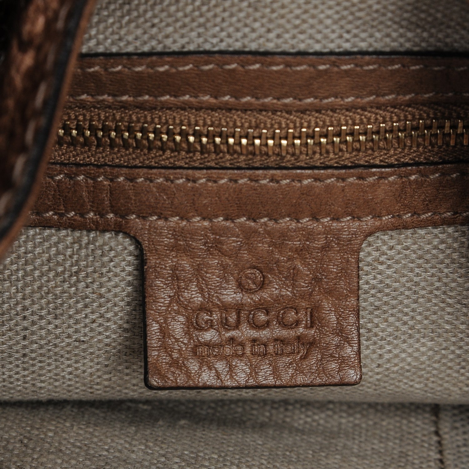 Gucci Guccissima Medium New Jackie Shoulder Bag Natural Brown 6 of 6