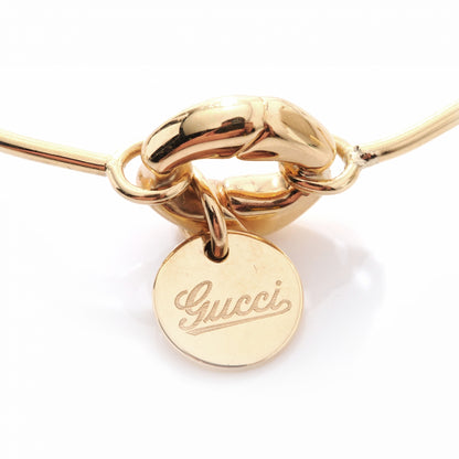 Gucci 18K Yellow Gold Bamboo Link Charm Hoop Earrings 2 of 5