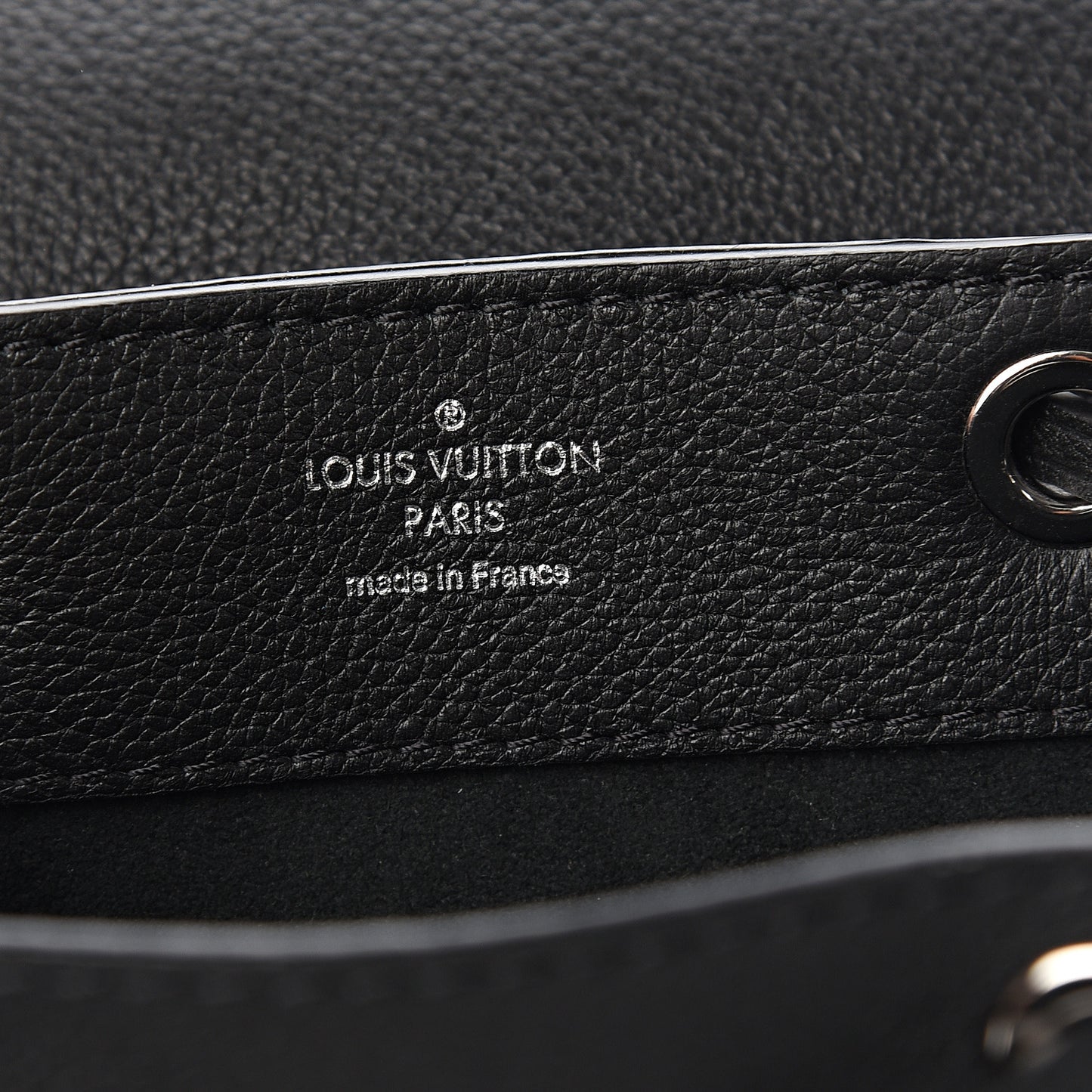 Calfskin Lockme Backpack Black