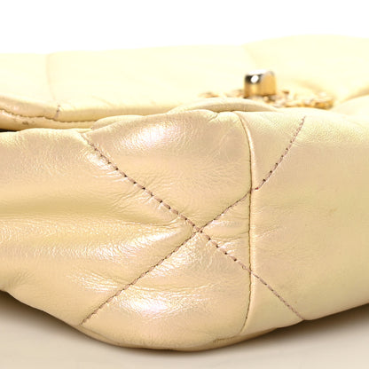 Chanel Iridescent Lambskin Quilted Medium Chanel 19 Flap Pink 10 of 12