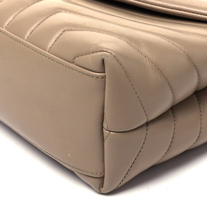 Saint Laurent Calfskin Y Quilted Monogram Small Loulou Chain Satchel Dark Beige 9 of 12