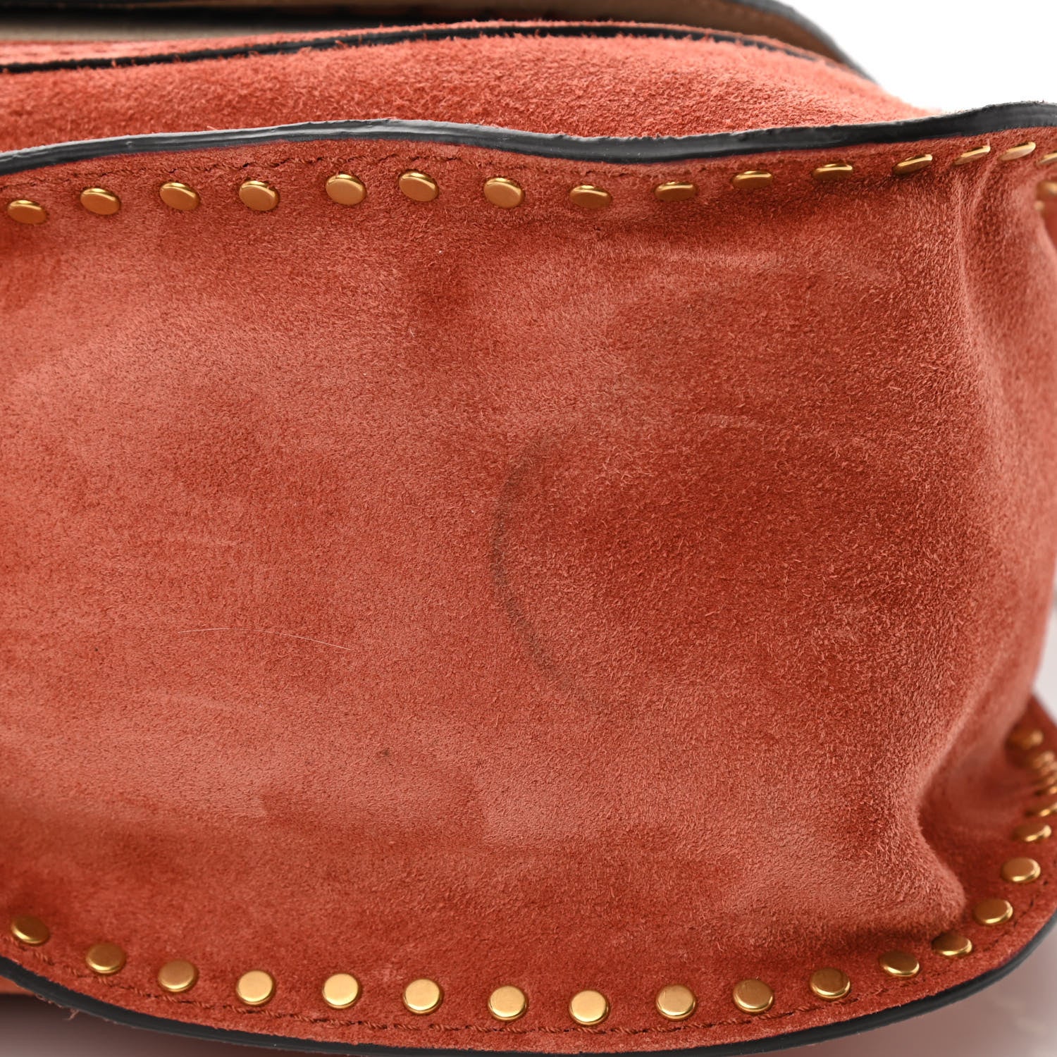 Chloe Suede Calfskin Braided Medium Marcie Satchel Terracotta Red 11 of 13