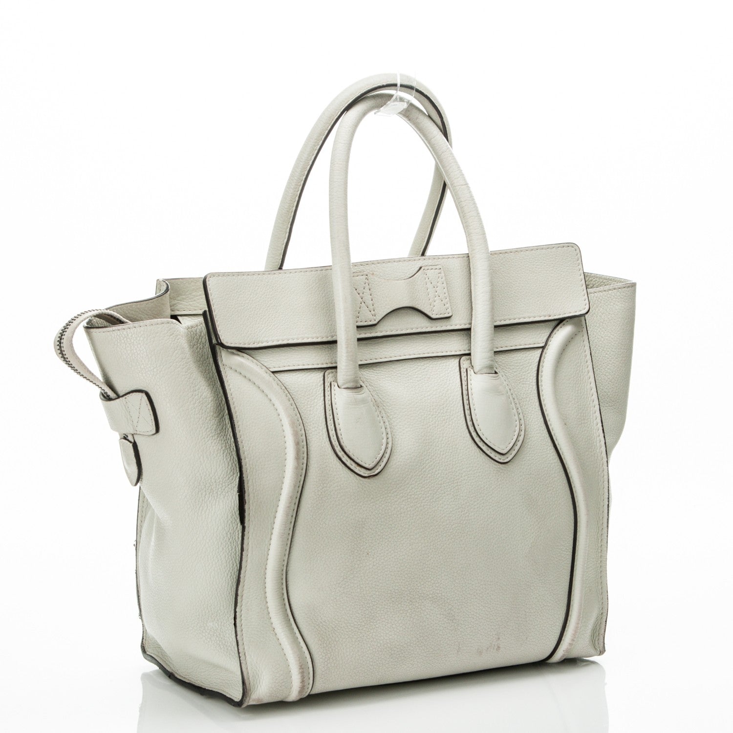 Celine Drummed Calfskin Mini Luggage Lune 3 of 9