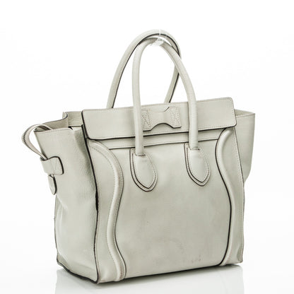 Celine Drummed Calfskin Mini Luggage Lune 3 of 9