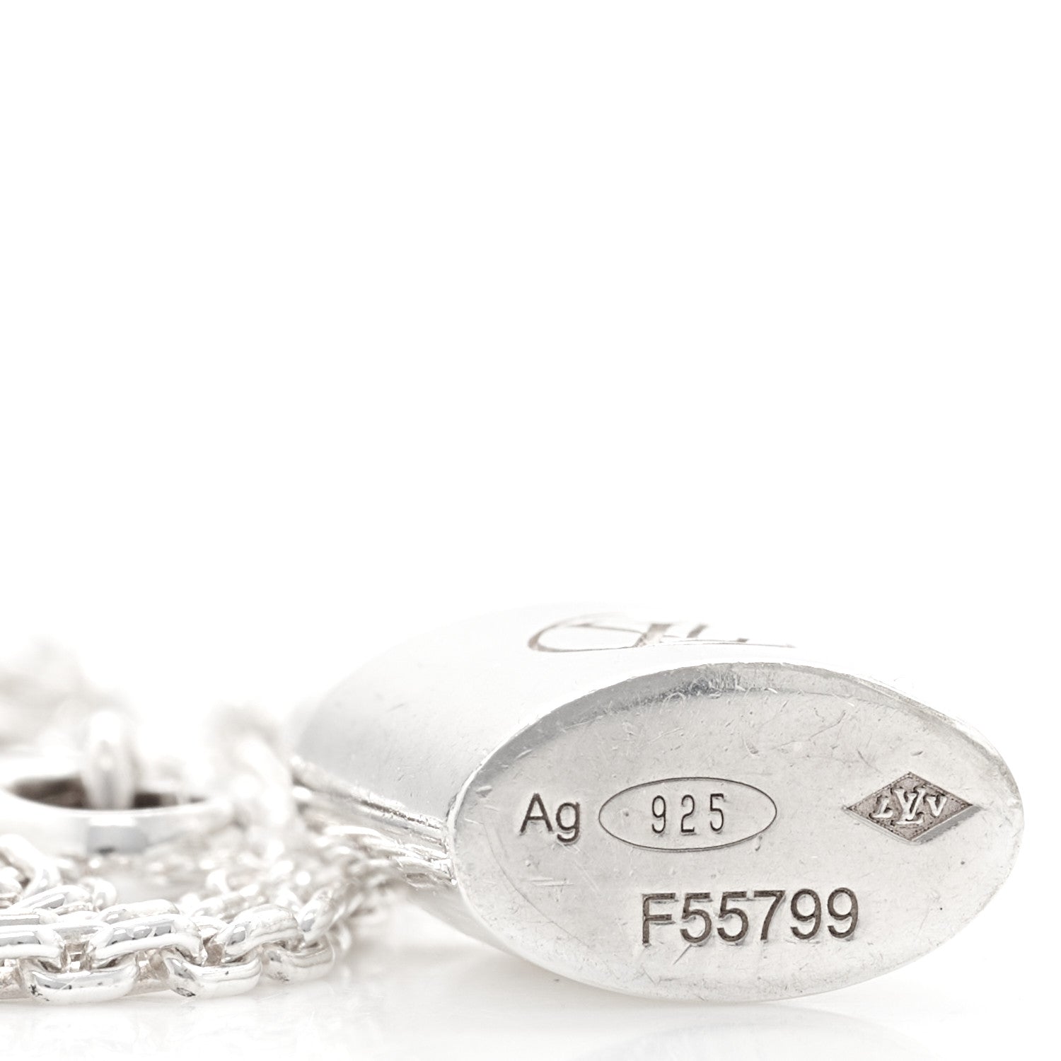 Louis Vuitton Sterling Silver Lockit Necklace 5 of 5