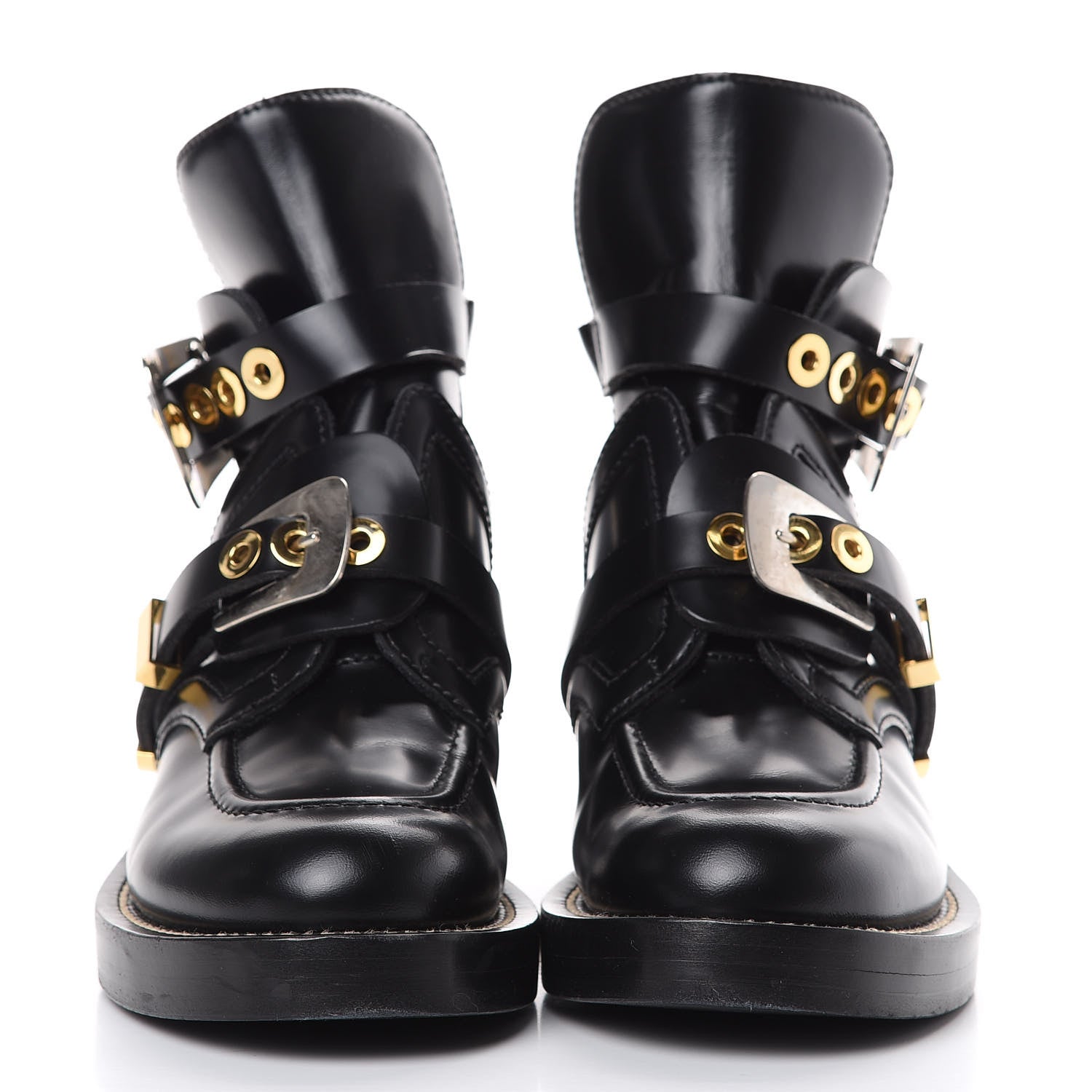 Balenciaga Brushed Calfskin Ceinture Ankle Boots 36 Black 2 of 13