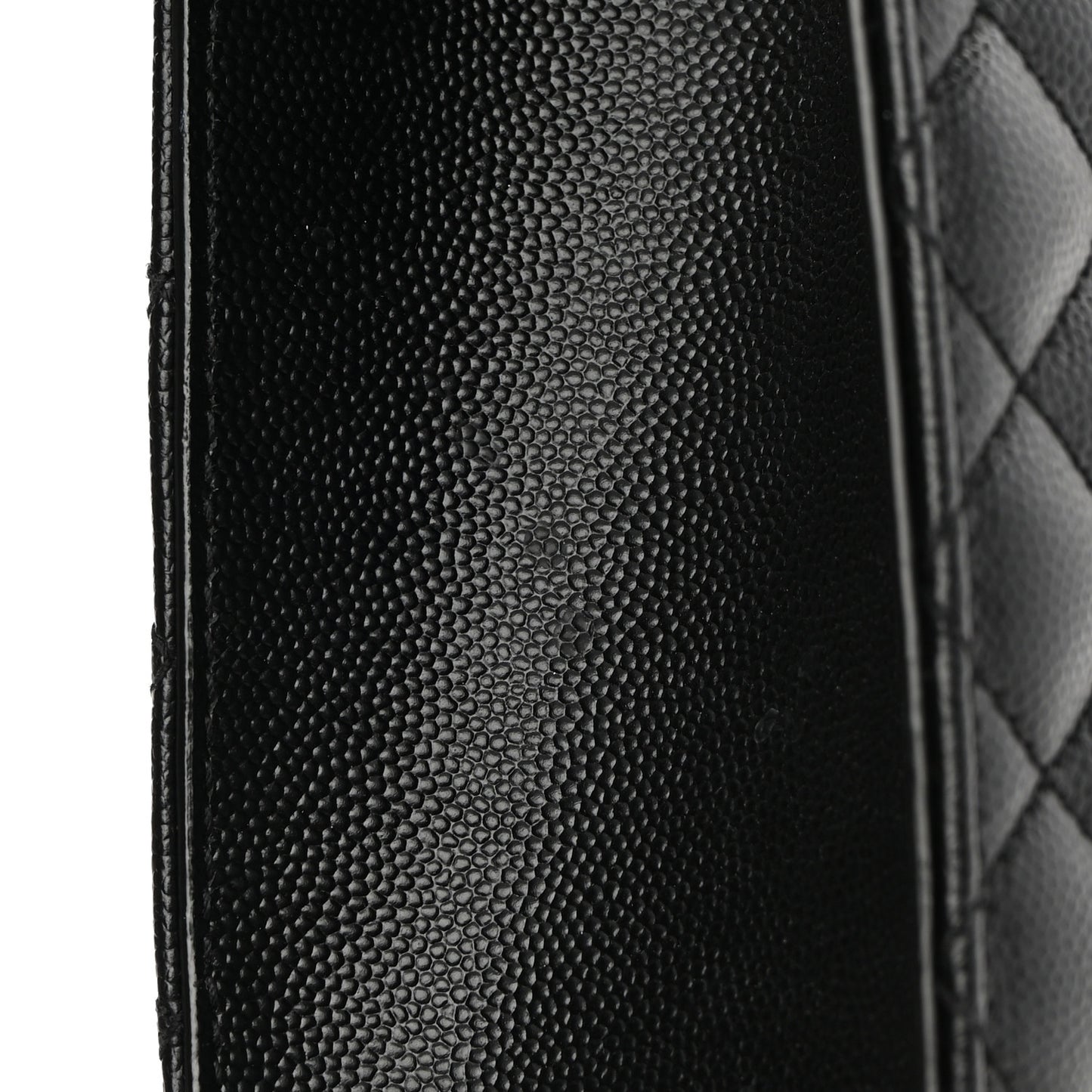 Grain De Poudre Textured Mixed Matelasse Large Triquilt Monogram Satchel Black