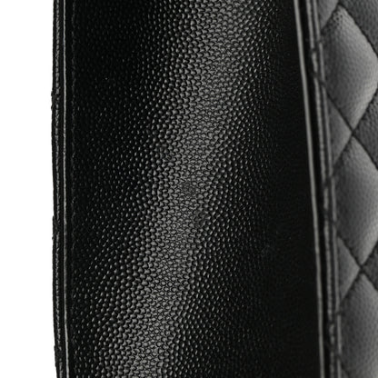 Saint Laurent Grain De Poudre Textured Mixed Matelasse Large Triquilt Monogram Satchel Black 11 of 12