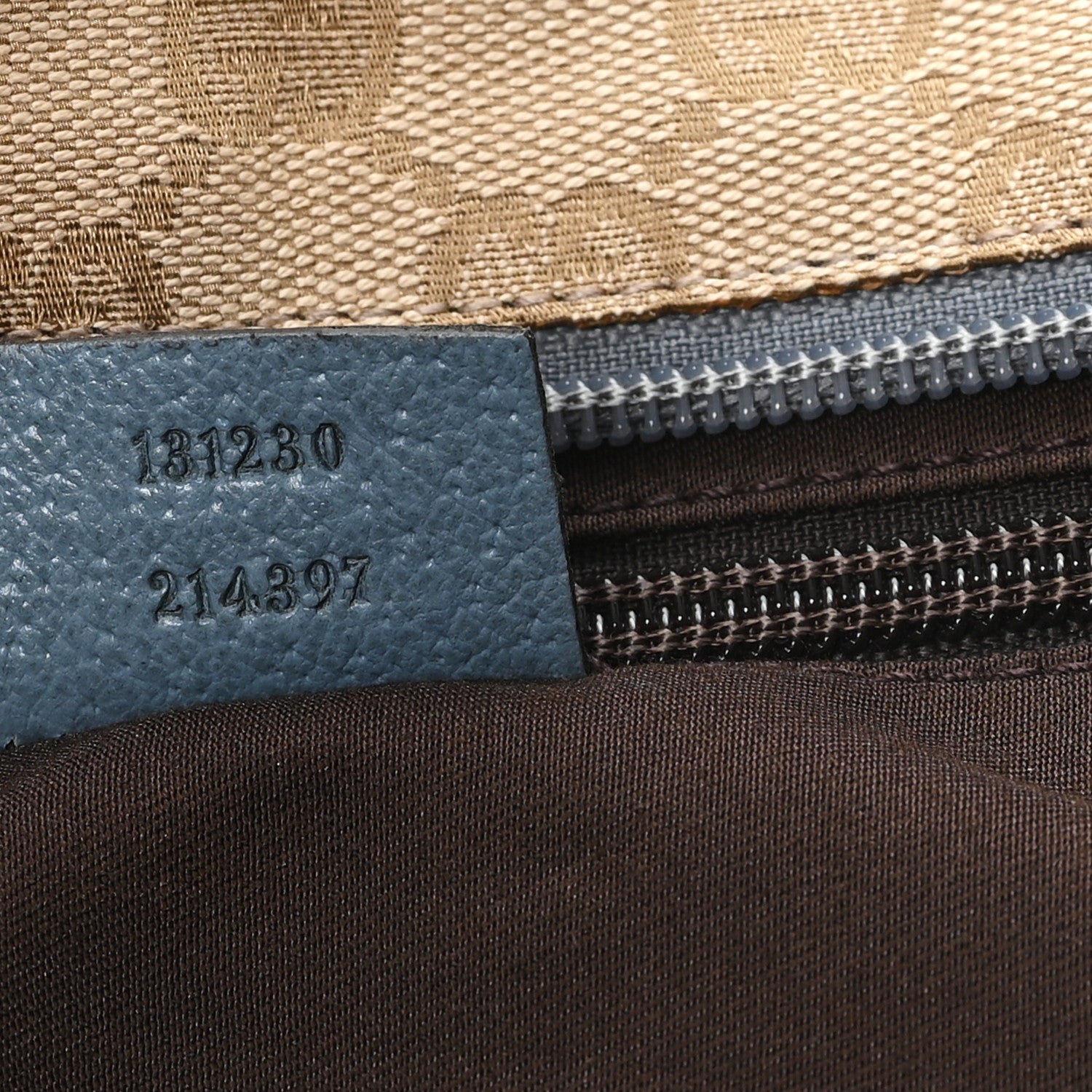 Gucci GG Monogram Medium Web Handle Bucket Tote Blue 7 of 10
