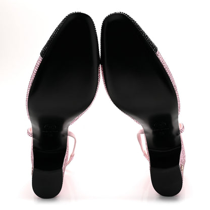 Chanel Strass Cap Toe CC Slingback Pumps 39 Pink Black 6 of 10